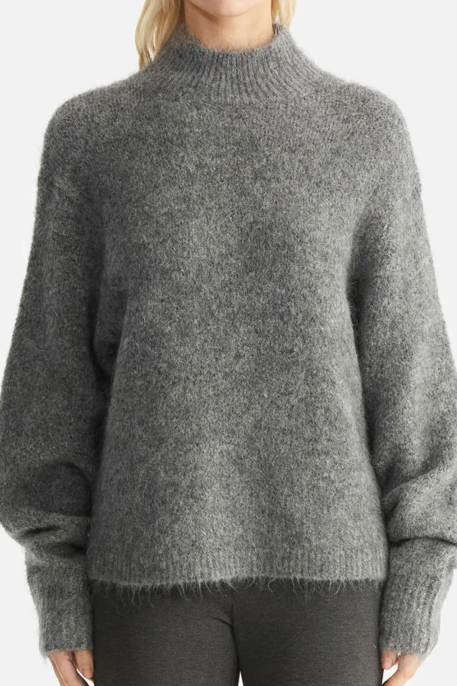 Nicola Mohair Knit Charcoal