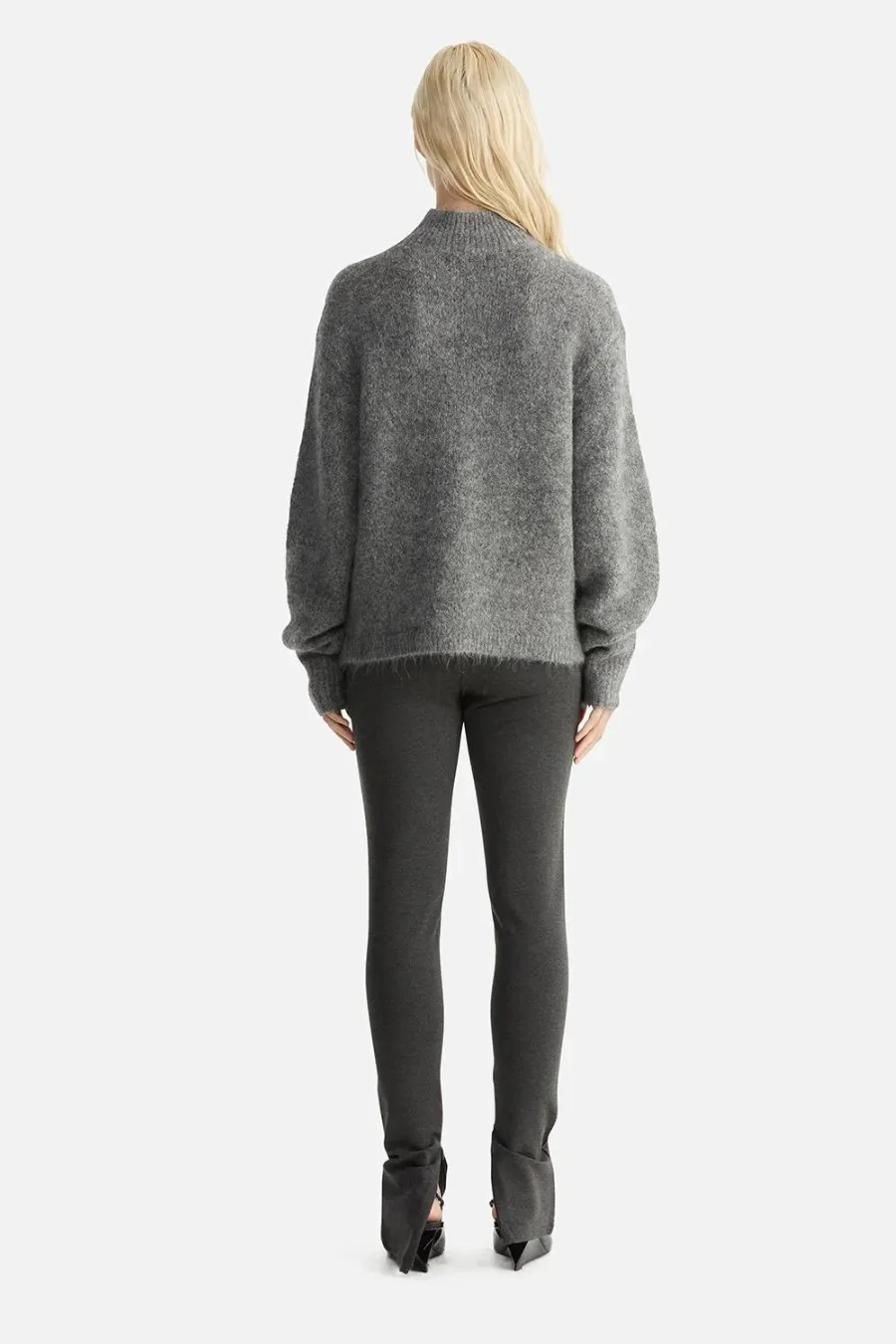 Nicola Mohair Knit Charcoal