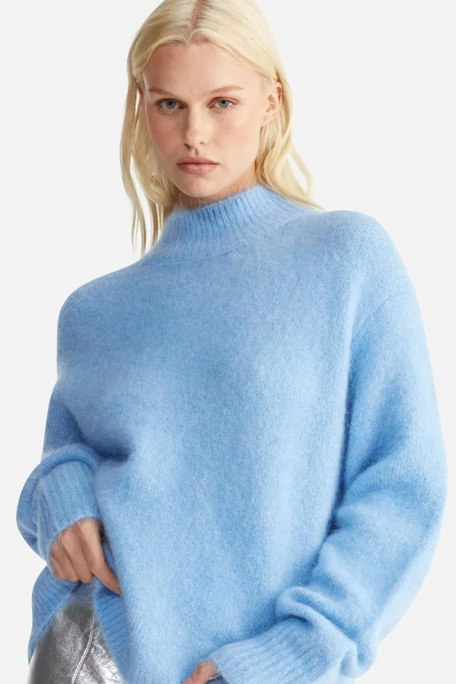 Nicola Mohair Knit Cornflower Blue