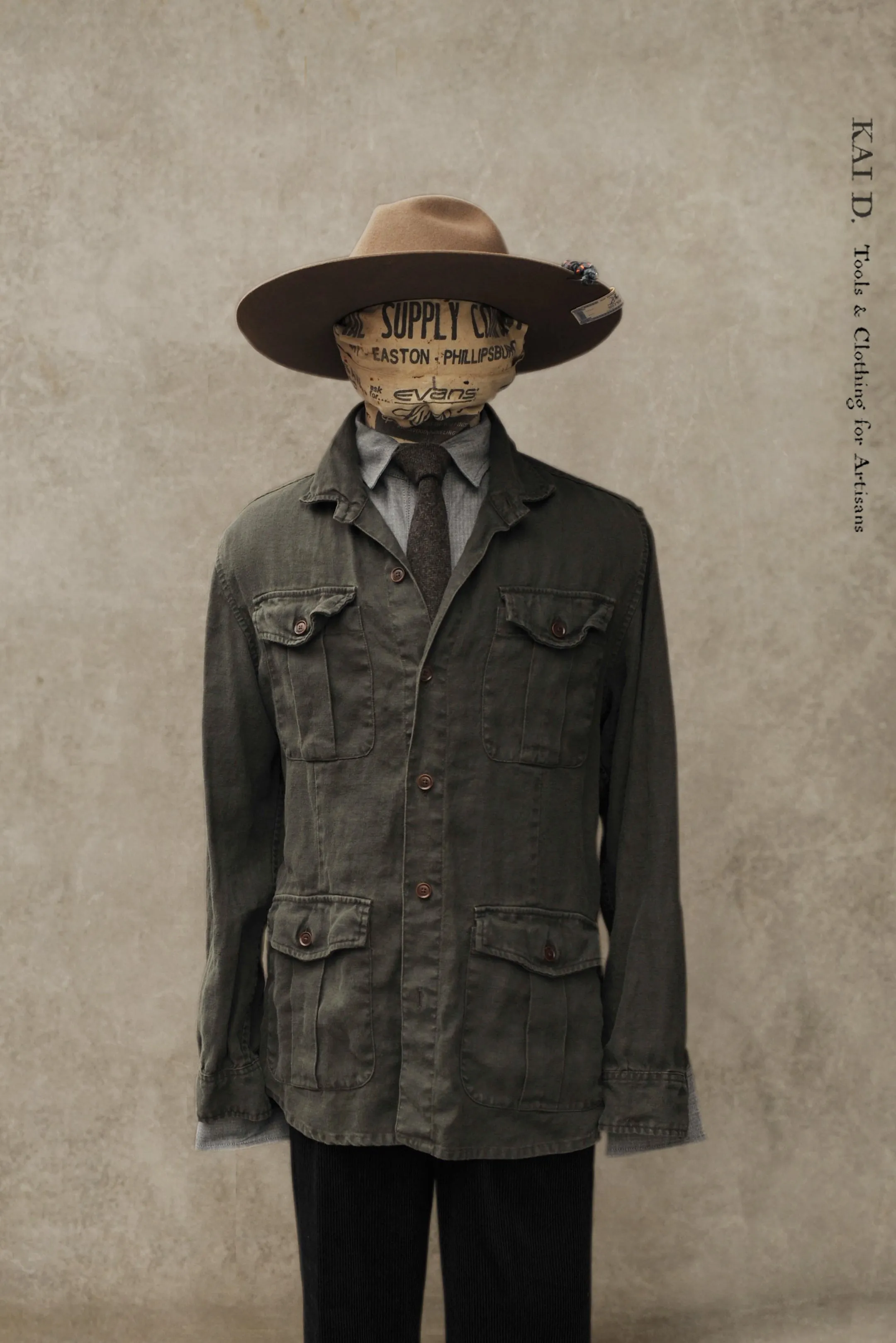 Overdyed Hemingway Jacket - Deep Green - S/M