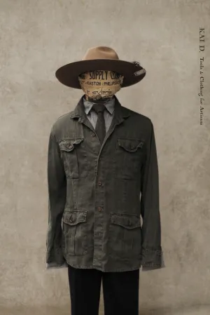 Overdyed Hemingway Jacket - Deep Green - S/M