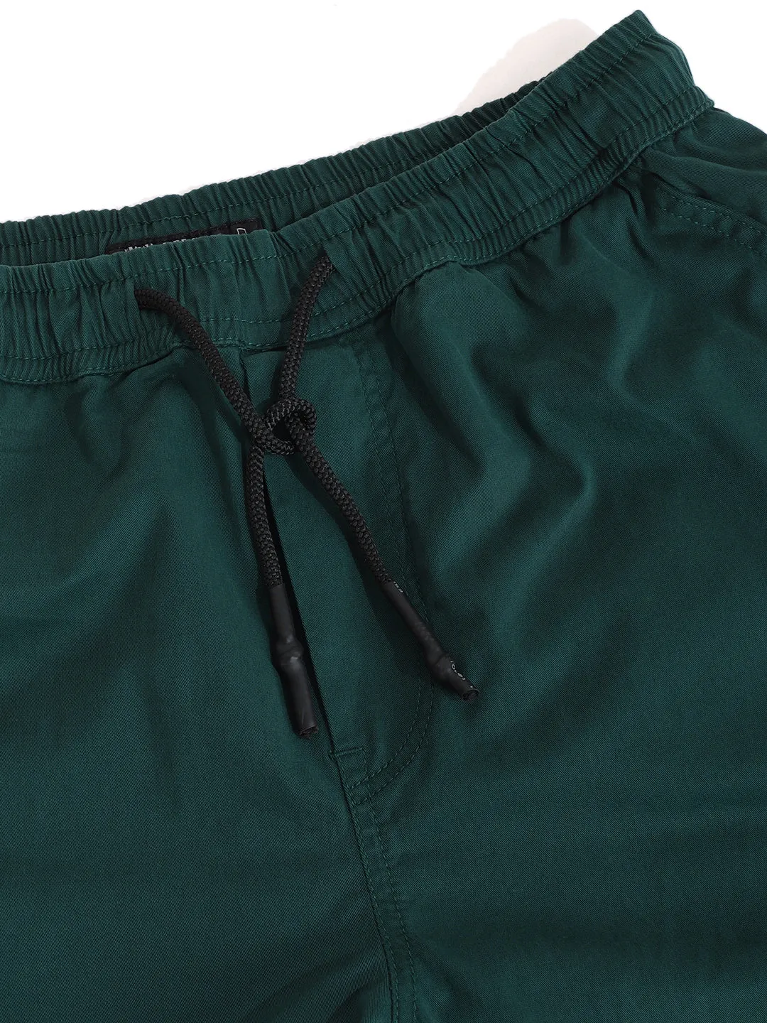 Pine Green Peach Cotton Twill Zipper Design Plus Size Cargo