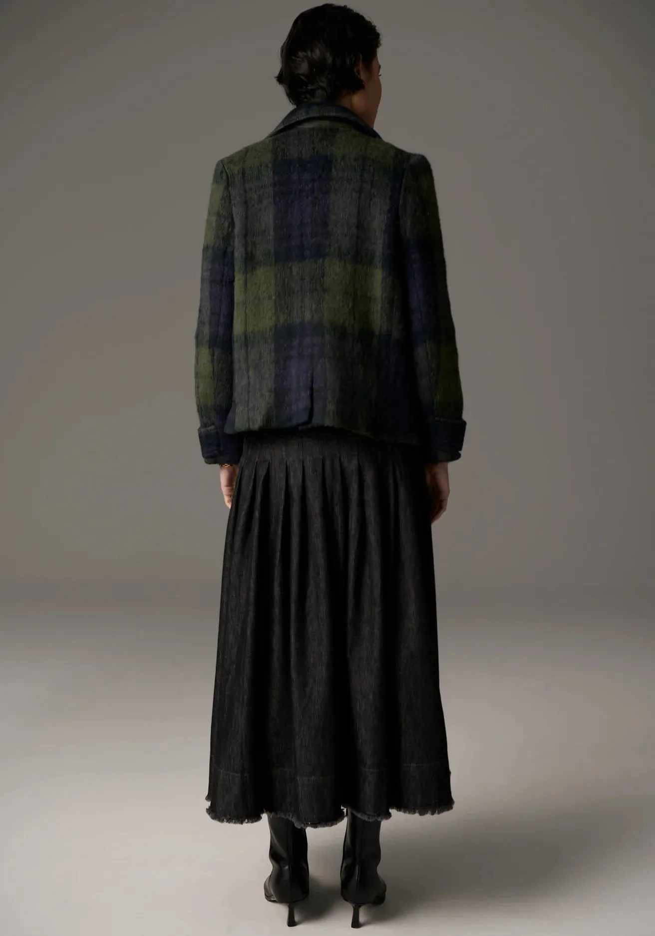 POL - Nashia Pea Coat - Khaki/Ink