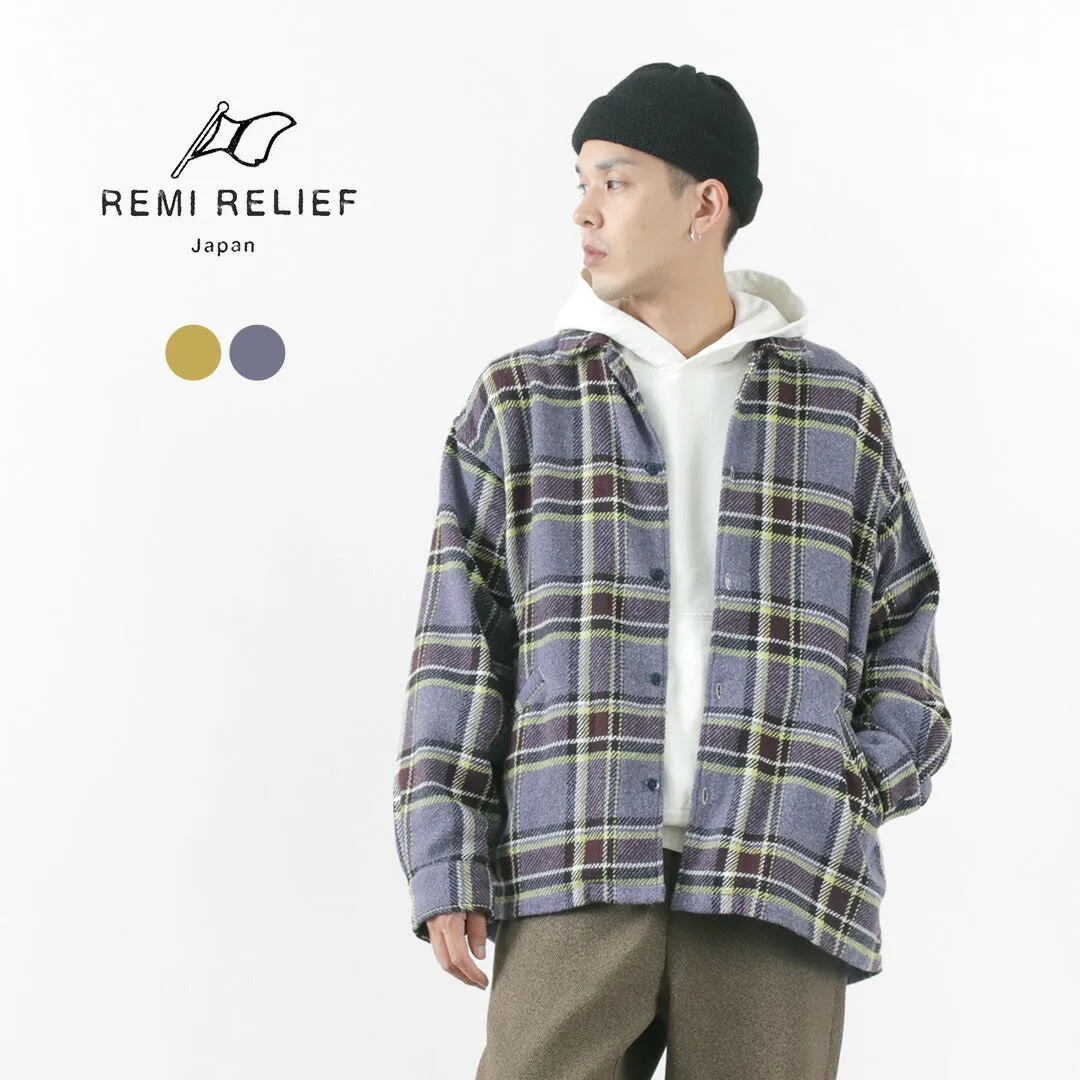 REMI RELIEF / Jazz Check Wide SHIRT CPO Shirt Jacket