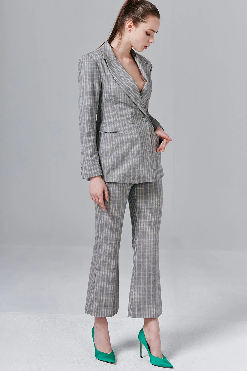 Renee Glen Plaid Blazer