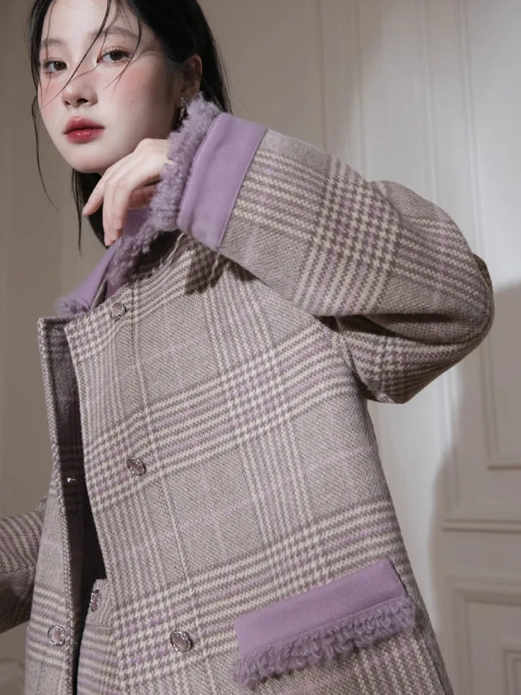 Romantic wool plaid suit【s0000005866】