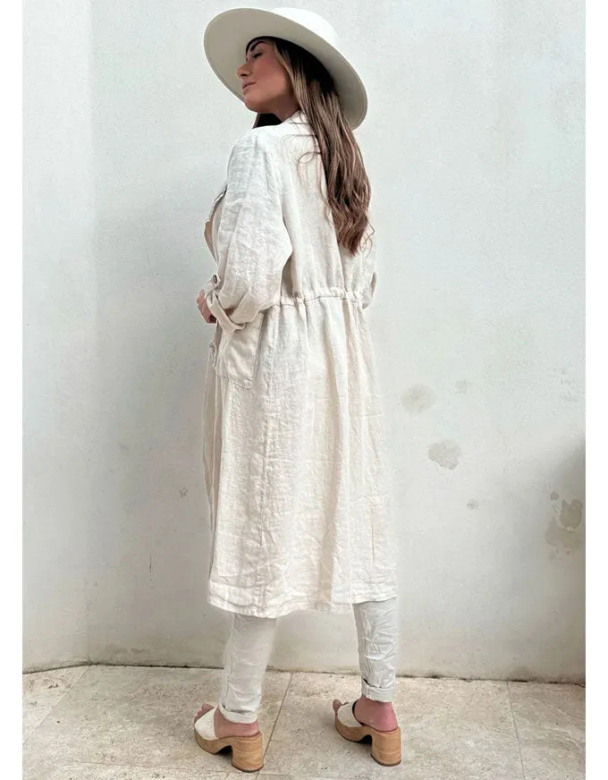 Safari Linen Jacket Sand