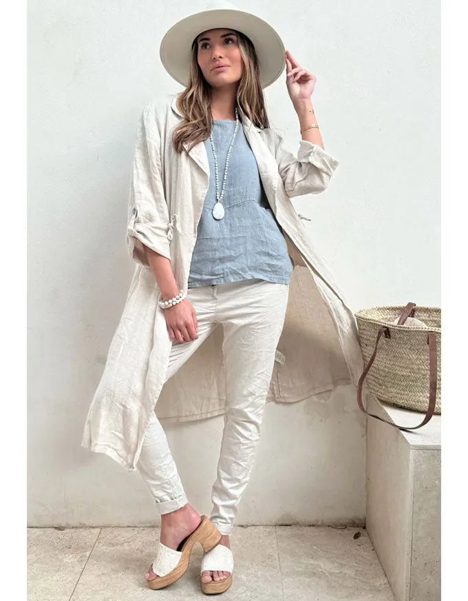 Safari Linen Jacket Sand