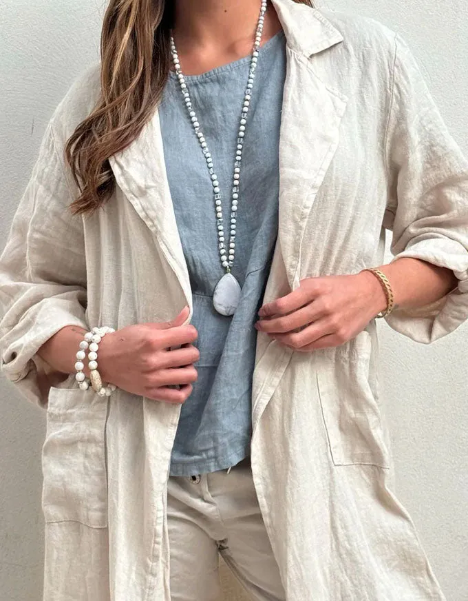 Safari Linen Jacket Sand