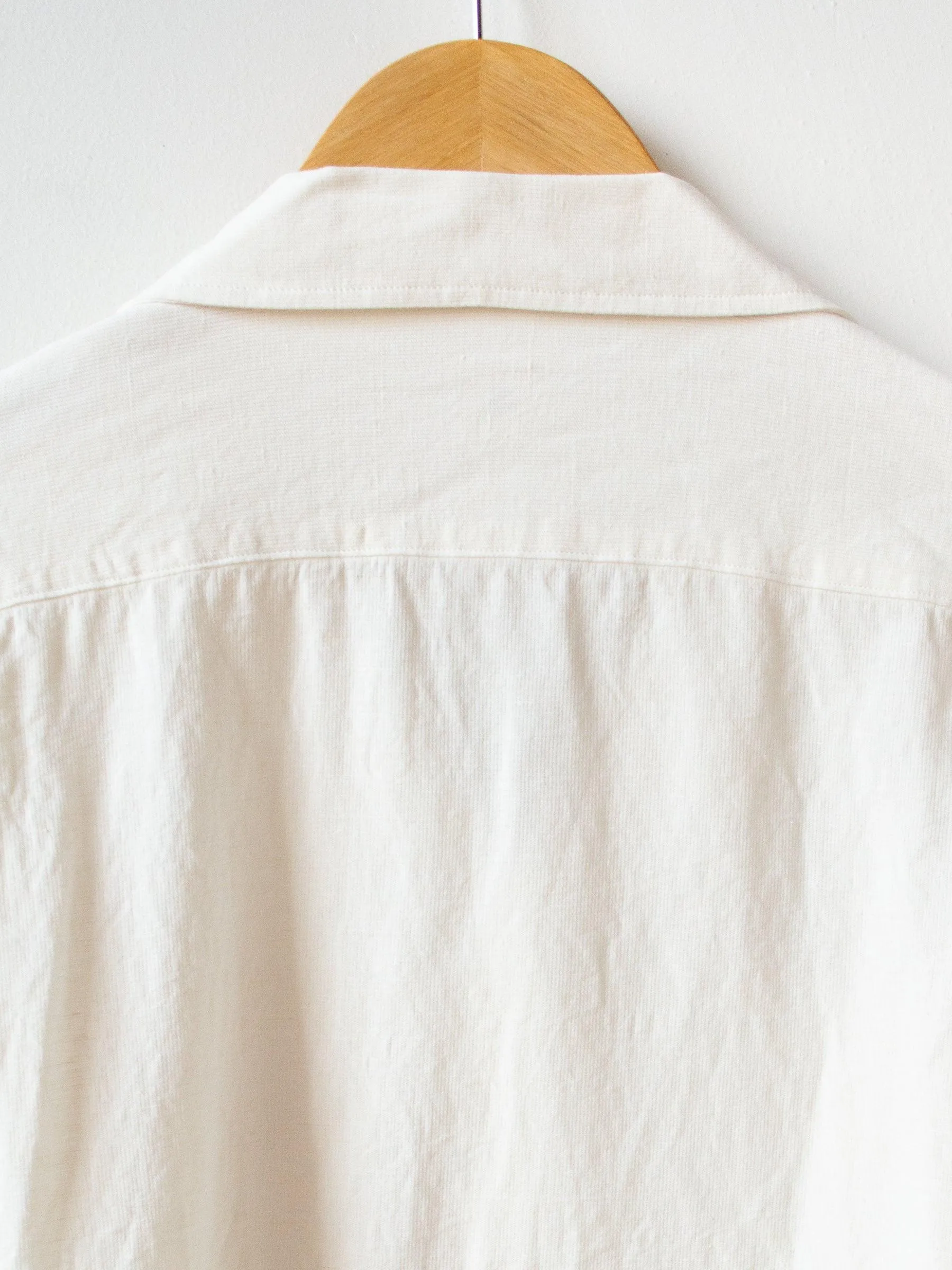 Safari Mesh Open Collar SS Shirt- White