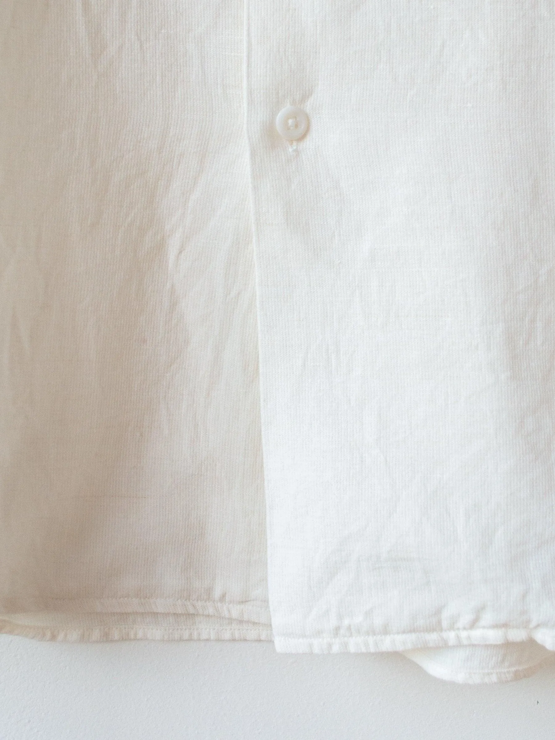 Safari Mesh Open Collar SS Shirt- White