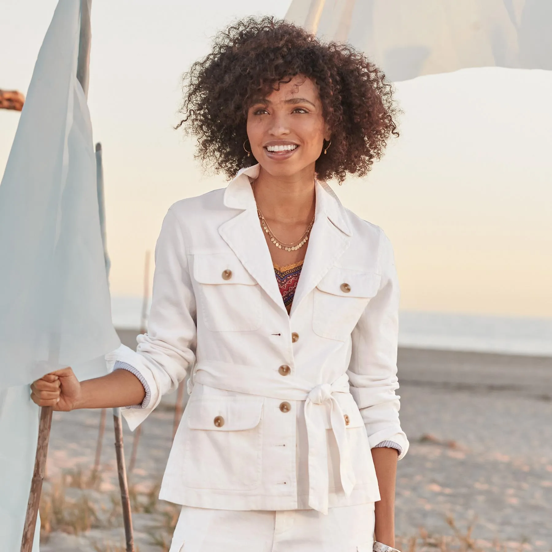Safari Wonder Linen Jacket, Petite