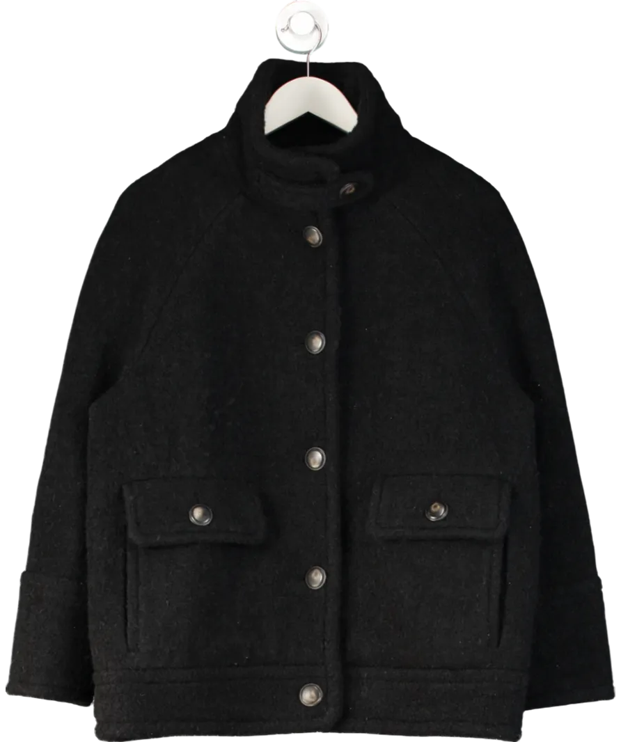 Sezane Black Leo Coat UK 12
