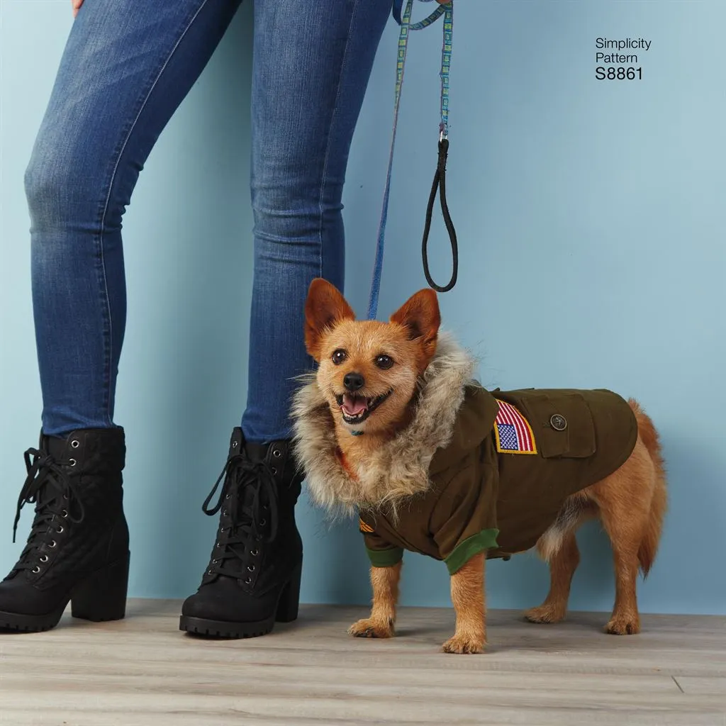 Simplicity Pattern S8861 Dog Coats 8861