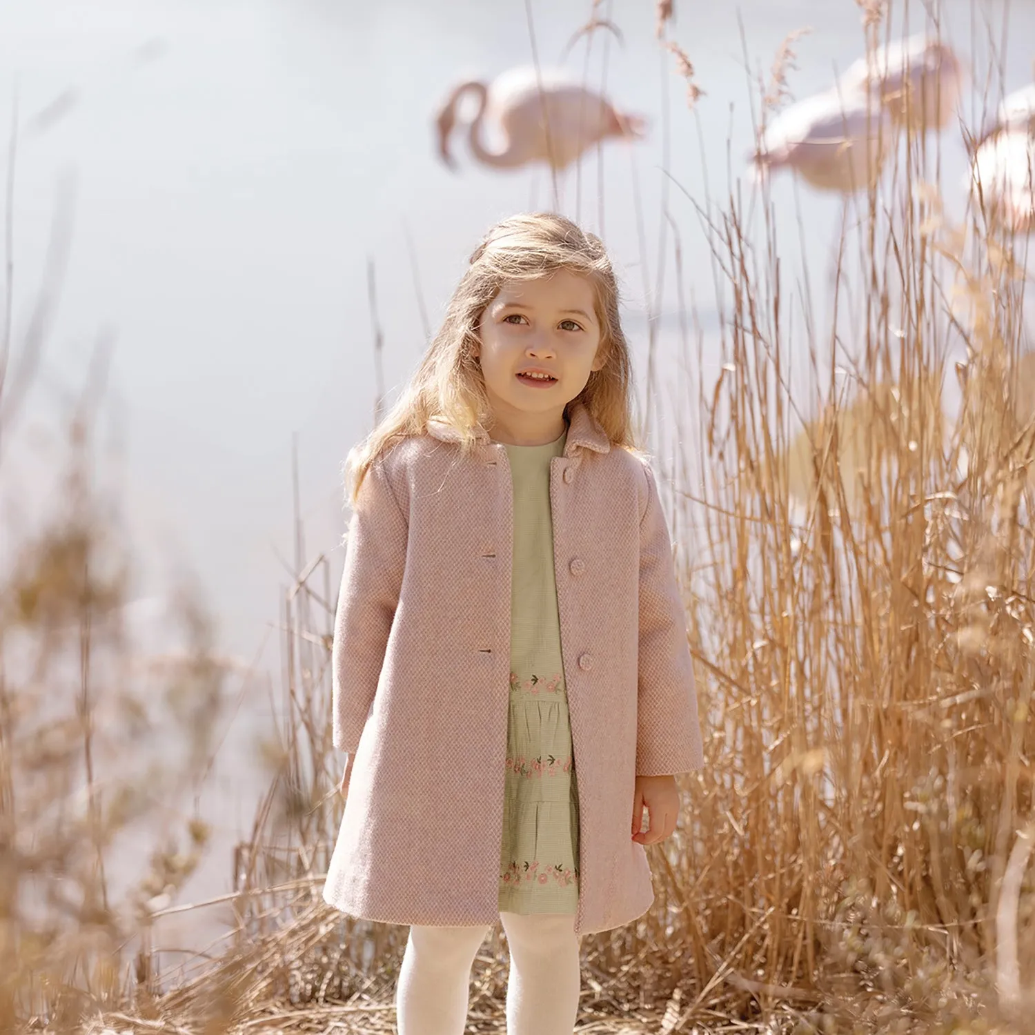 TARTINE ET CHOCOLAT Antique Pink Pea Coat
