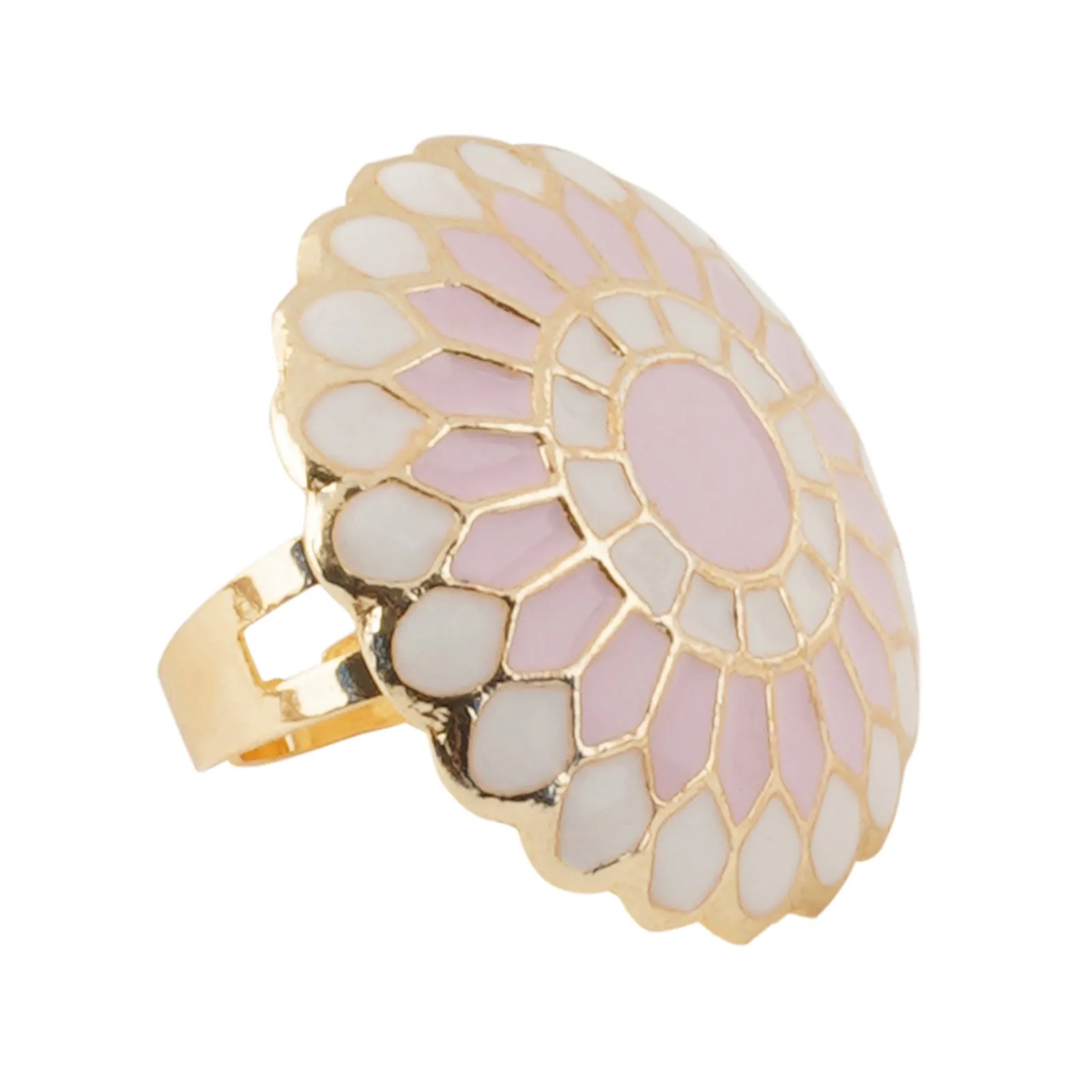 Teejh Niteeksha Pink Gold Enamel Ring