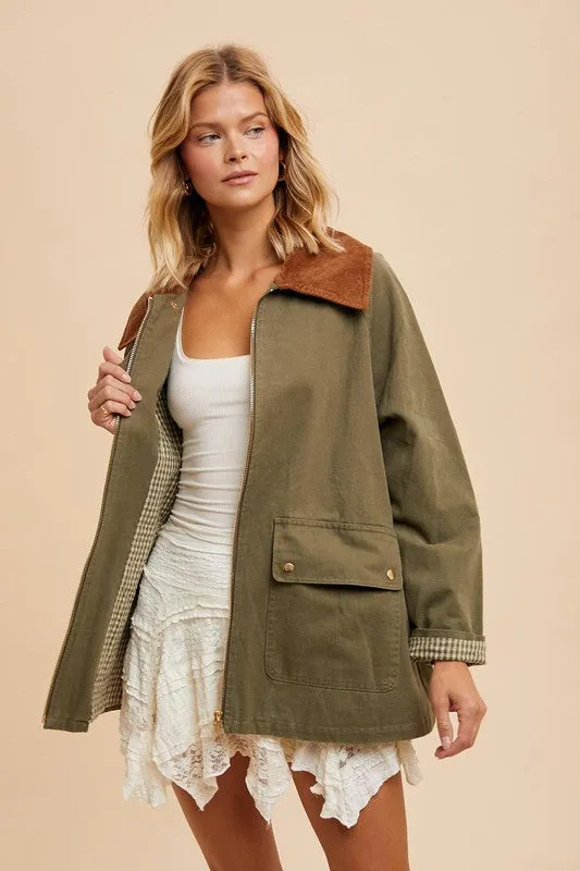 The Barn Coat in Olive