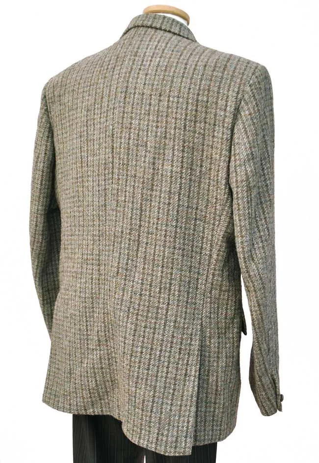 Vintage Grey Harris Tweed Sports Jacket • Dunn & Co • 46R