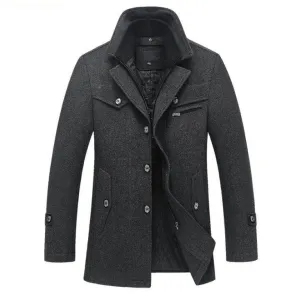 West Louis Winter Wool Warm Pea Coat