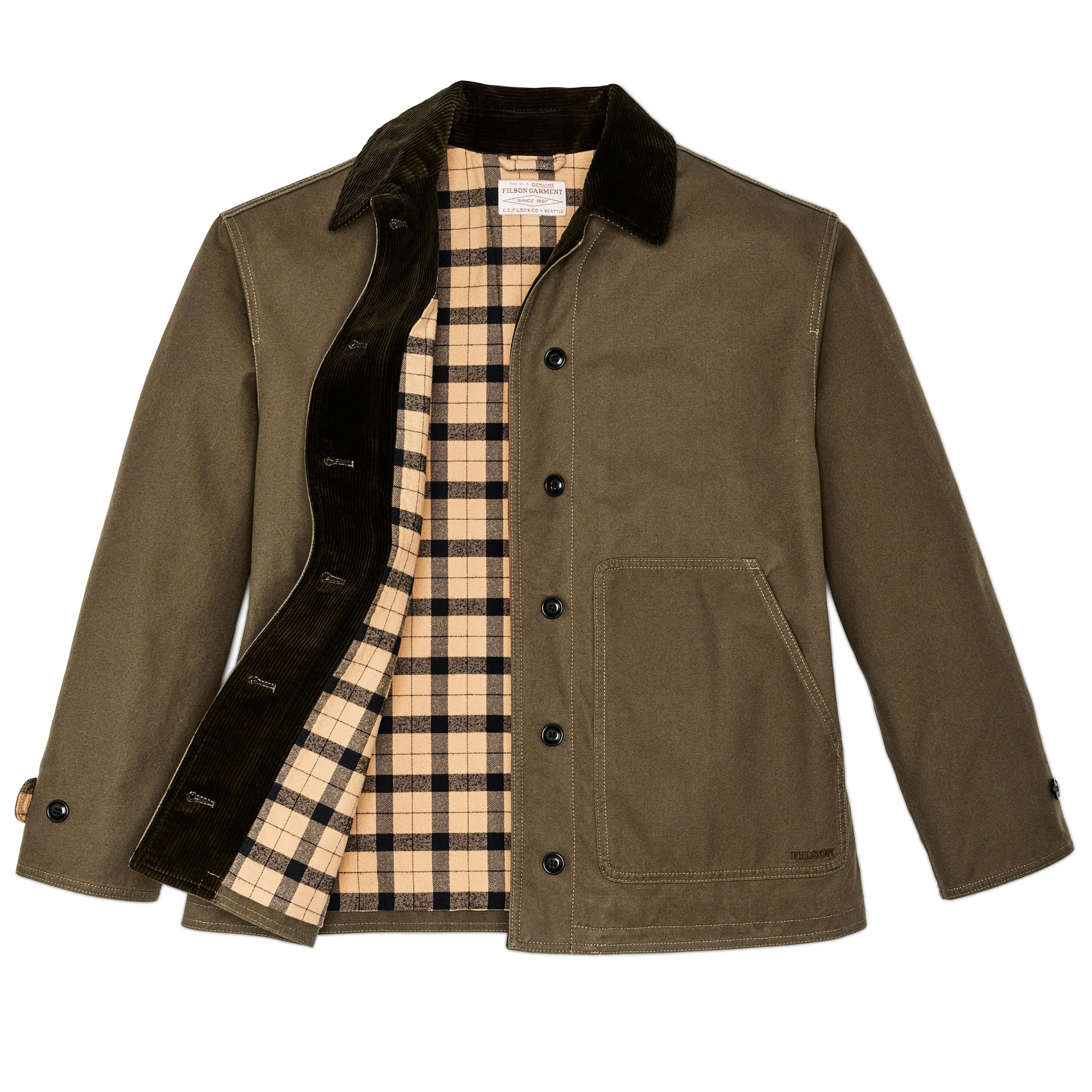 Women's Dry Tin Barn Coat- Marsh Olive
